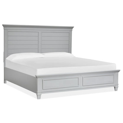 Charleston Harbor Gray California King Grey Panel Bed