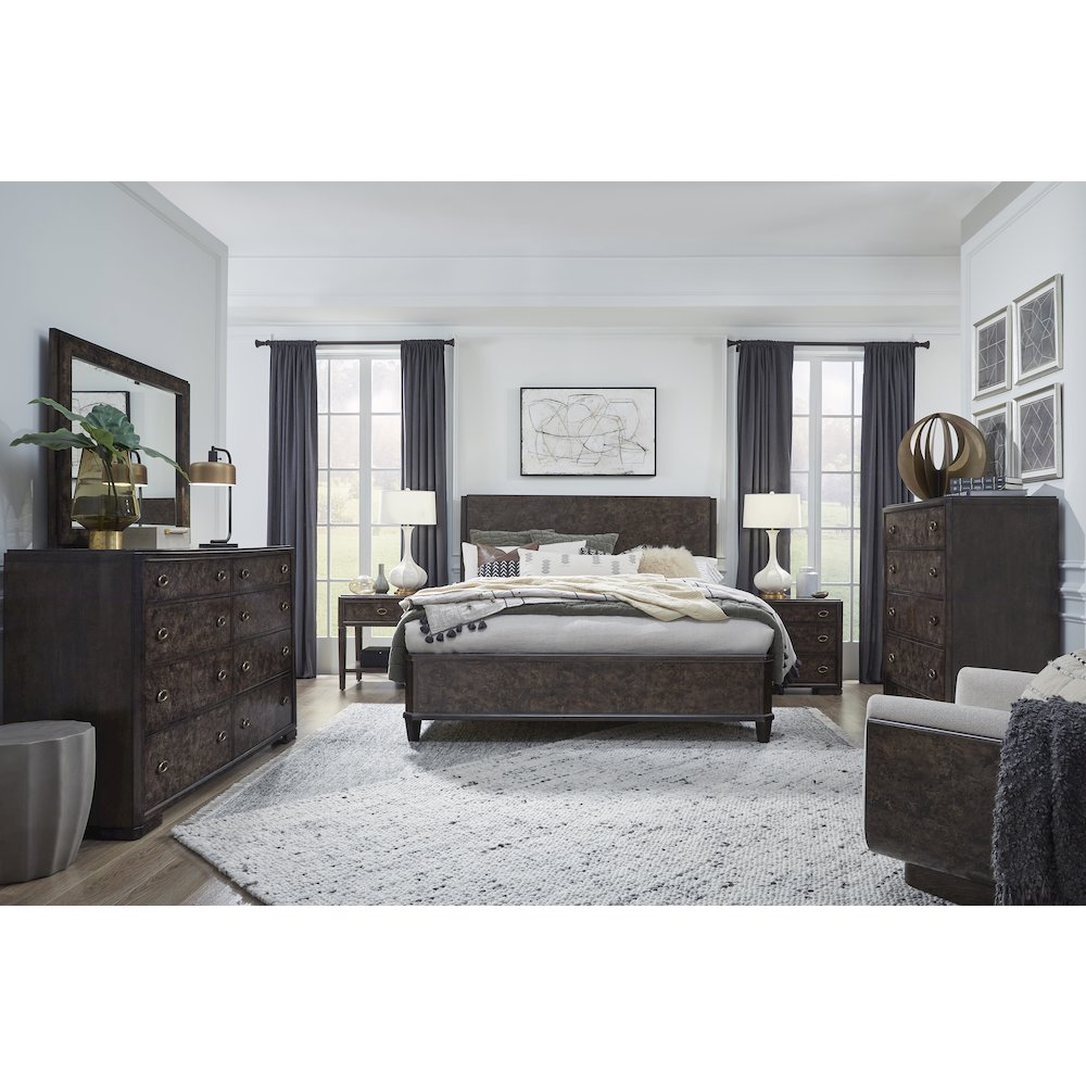 Rowan Espresso King Panel Bed