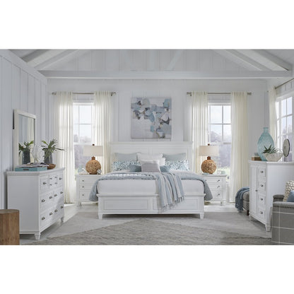 Charleston White Dove California King White Panel Bed