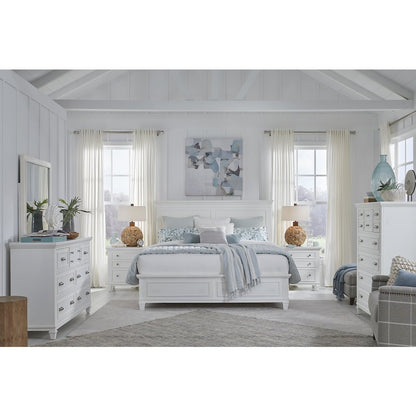 Charleston White Dove California King White Panel Bed