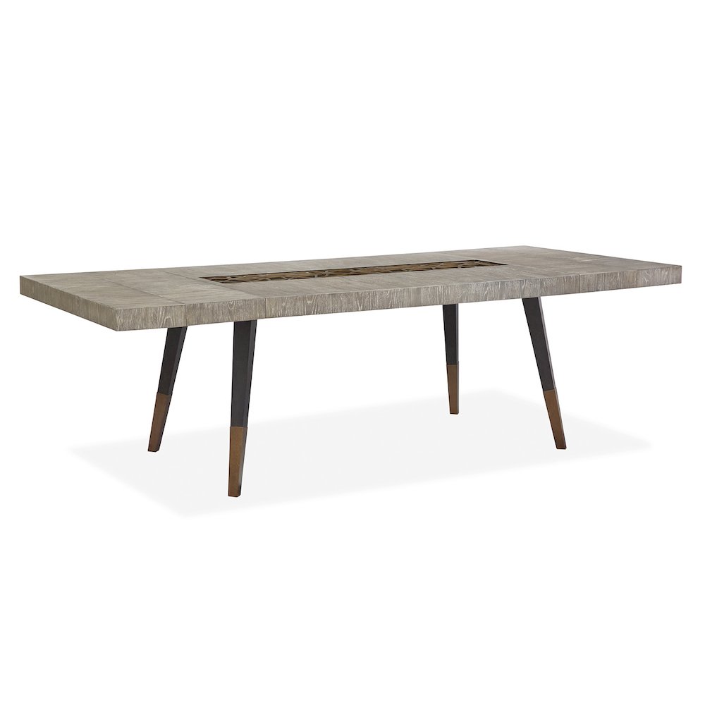 Ryker Nocturn Black And Coventry Grey Rectangular Dining Table