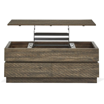 Baisden Tobacco Lift Top Storage Cocktail Table With Casters