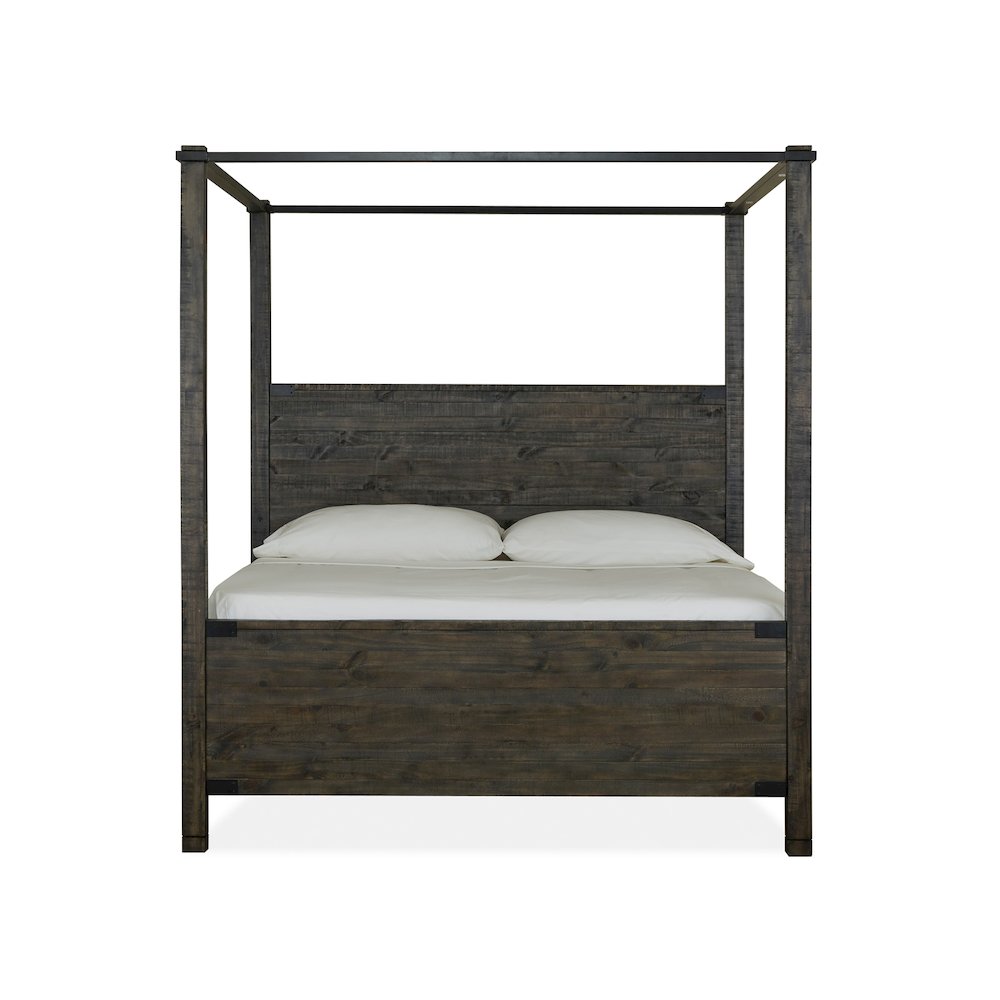 Abington Weathered Charcoal Queen Poster Bed