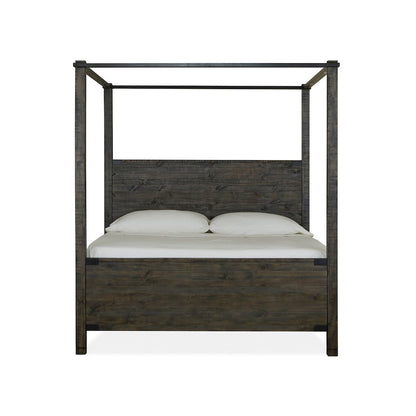 Abington Weathered Charcoal Queen Poster Bed