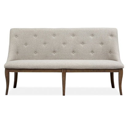 Roxbury Manor Homestead Brown Upholstered Bench