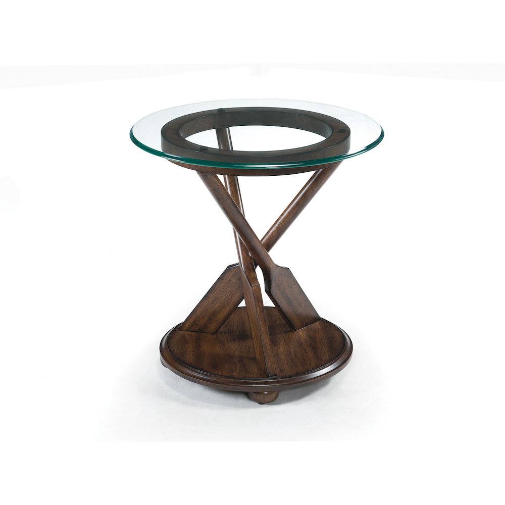 Beaufort Dark Oak Round End Table