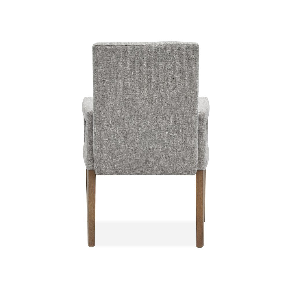 Lindon Belgian Wheat Grey Upholstered Arm Chair Two Pack
