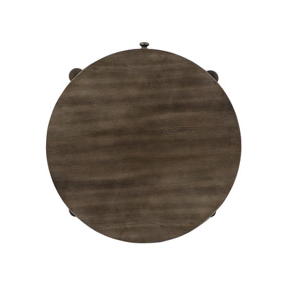 Hadleigh Black Coffee Bean Round End Table