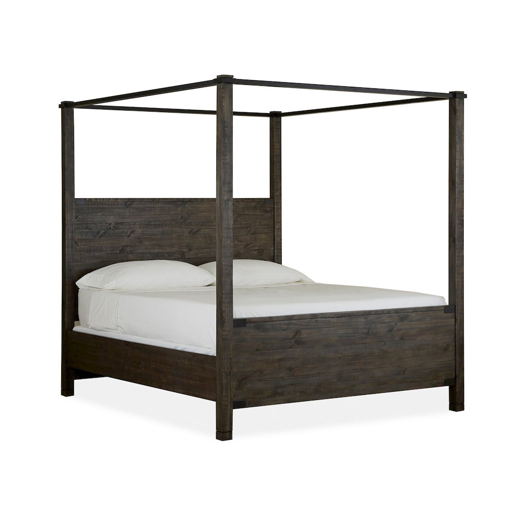 Abington Weathered Charcoal Queen Poster Bed