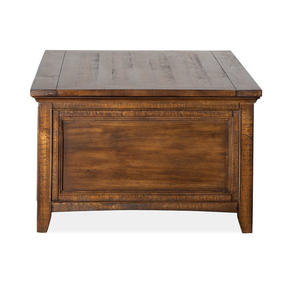 Bay Creek Toasted Nutmeg Lift Top Storage Cocktail Table With Casters