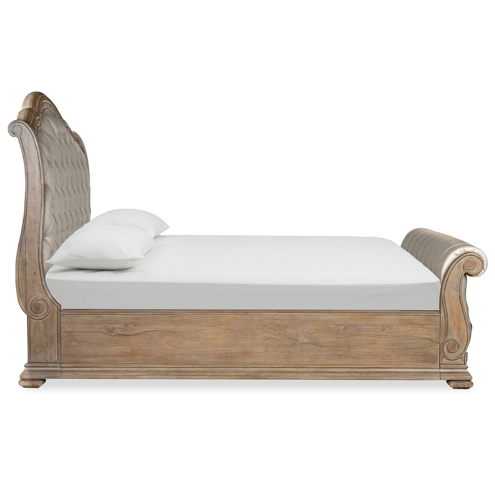 Marisol Fawn Queen Upholstered Sleigh Bed