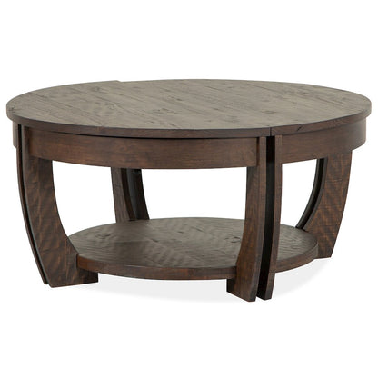 Lyndale Nutmeg Lift Top Storage Cocktail Table With Casters