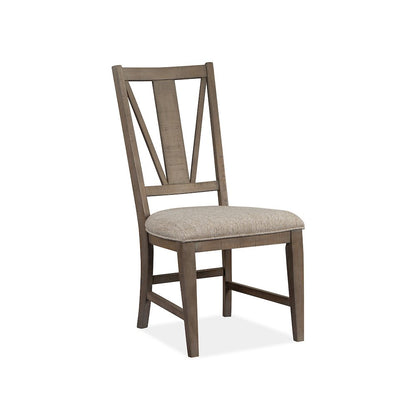 Paxton Place Dovetail Grey Upholstered Side Chair Two Pack