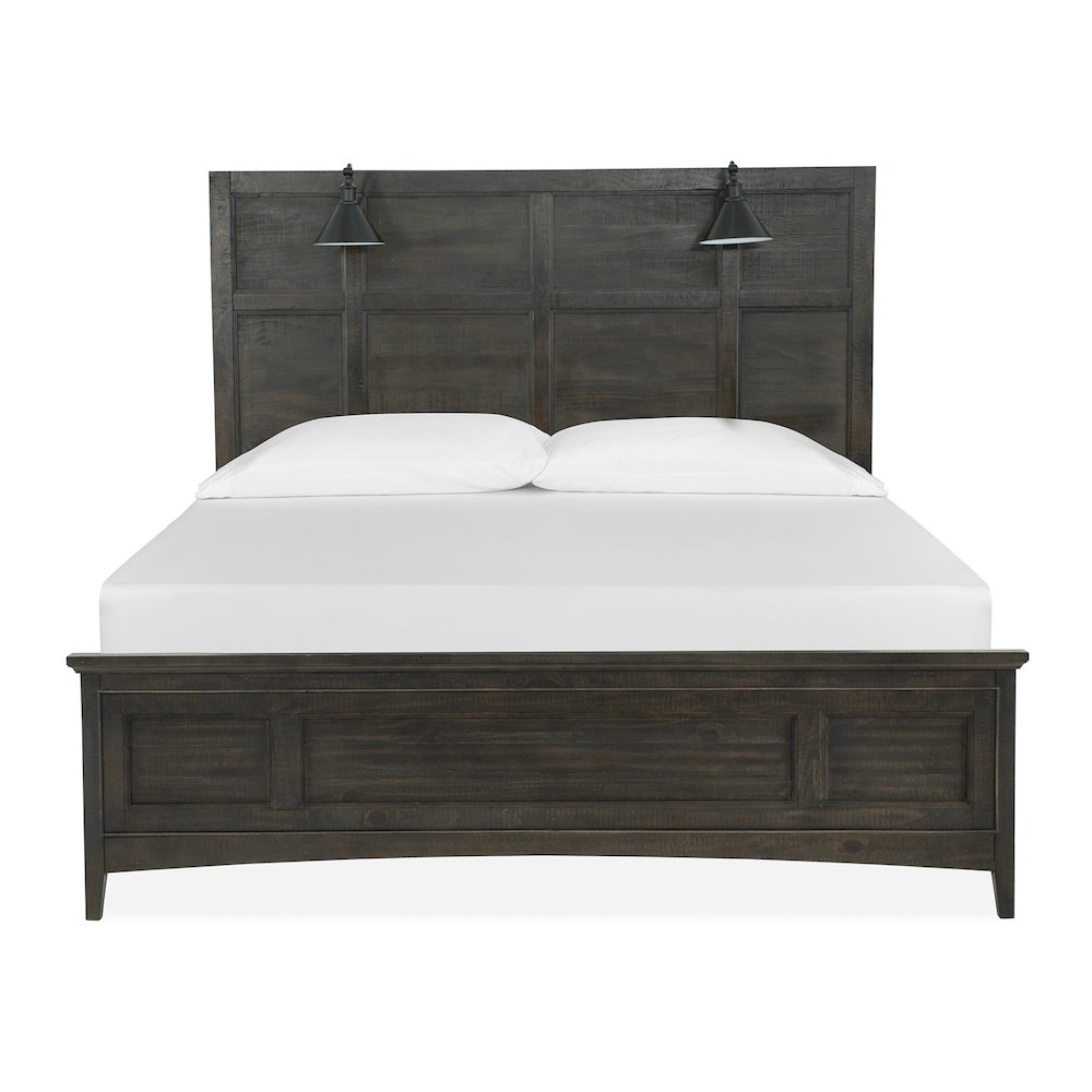 Westley Falls Graphite King Lamp Panel Bed