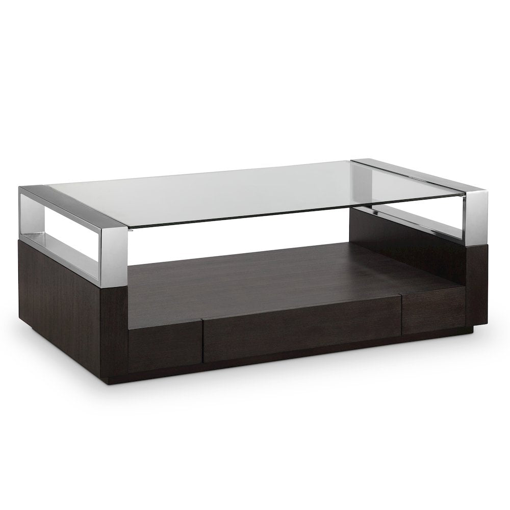 Revere Graphite Rectangular Cocktail Table With Casters