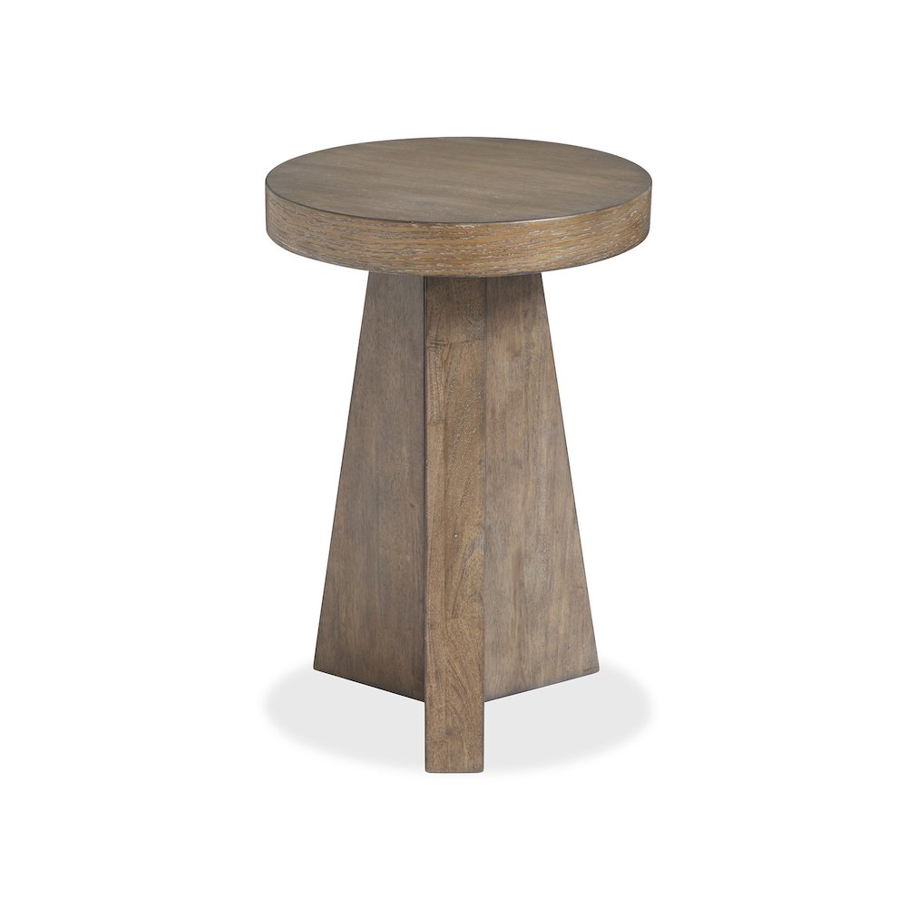 Lansbury Antique Wheat Round Accent End Table