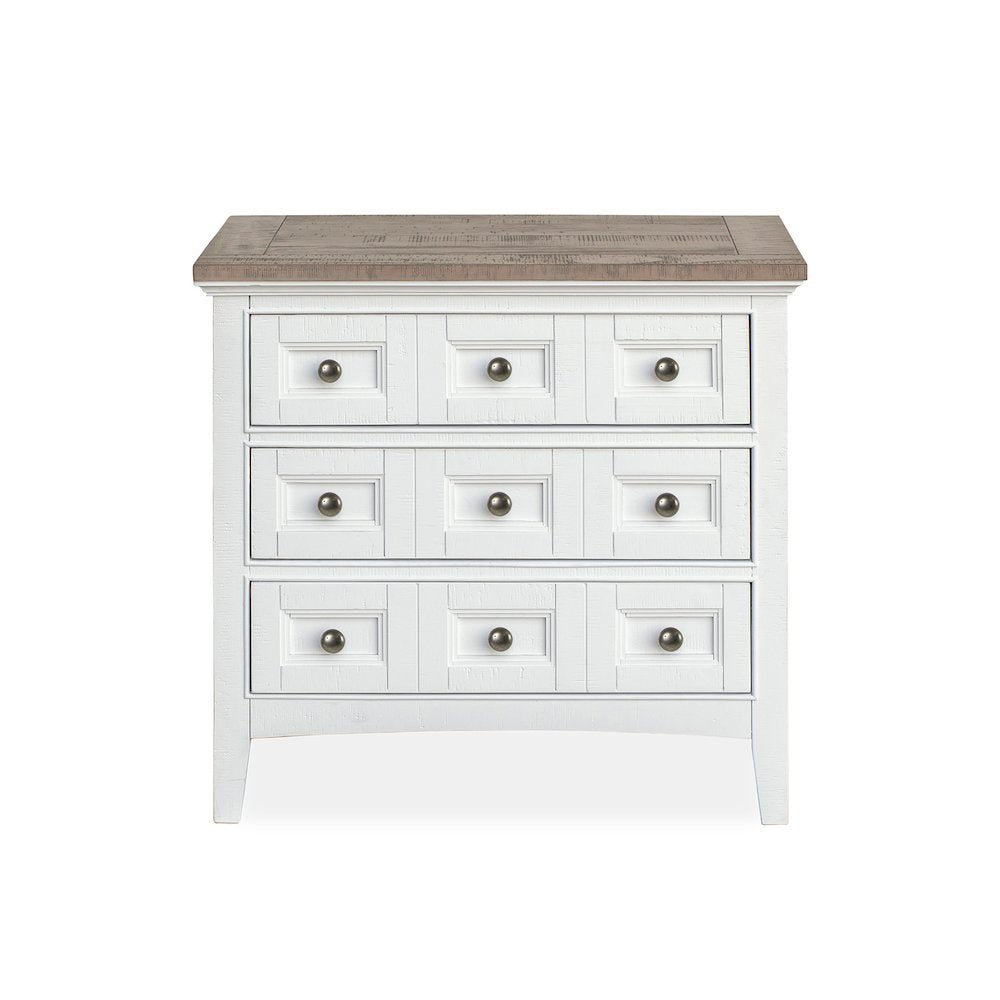 Heron Cove Chalk White And Dovetail Grey 2 Tone Drawer Nightstand