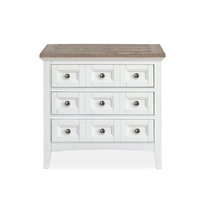 Heron Cove Chalk White And Dovetail Grey 2 Tone Drawer Nightstand