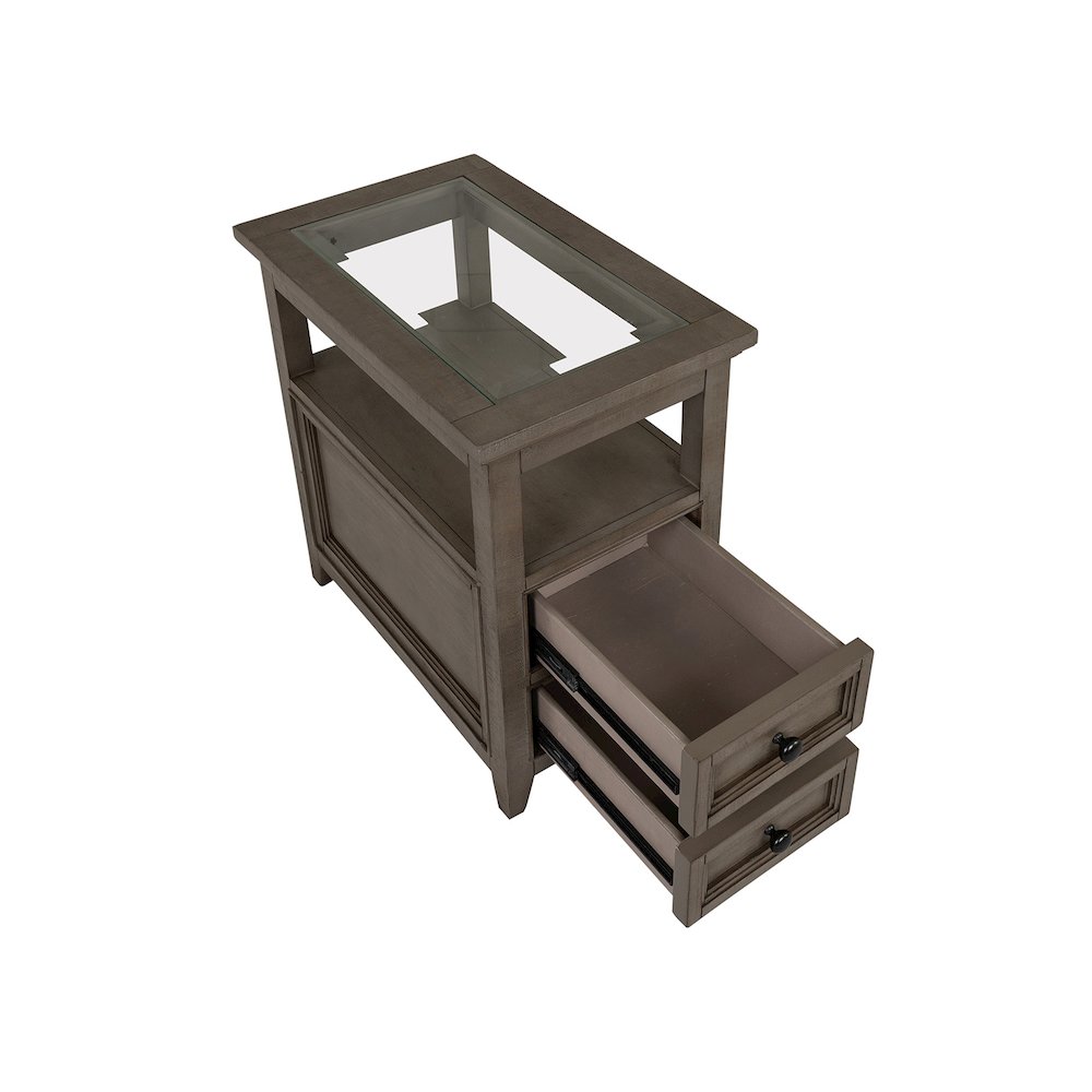 Paxton Place Dovetail Grey Chairside End Table