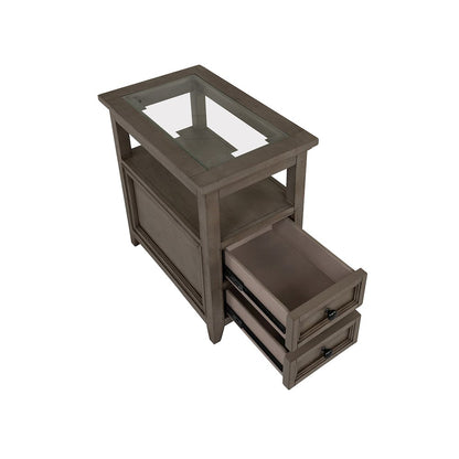 Paxton Place Dovetail Grey Chairside End Table
