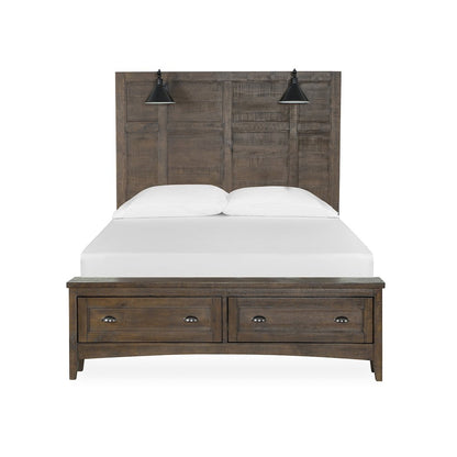 Bay Creek Toasted Nutmeg Queen Lamp Panel Storage Bed