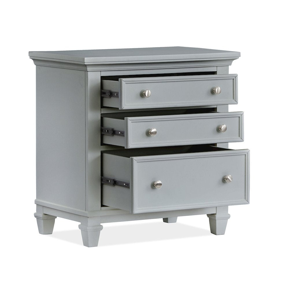 Charleston Harbor Gray Grey Drawer Nightstand