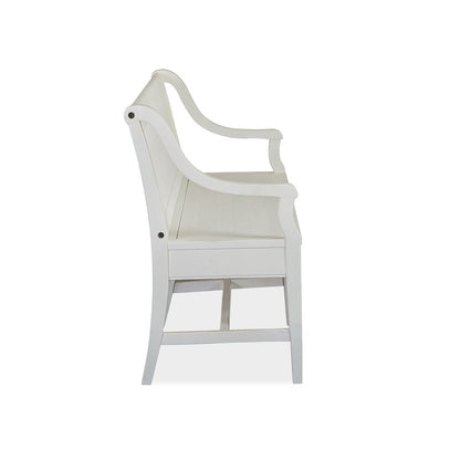Heron Cove Chalk White And Dovetail Grey Bench