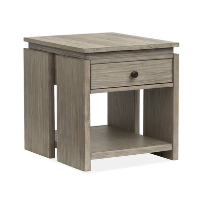 Conrad Stone Harbor Grey Rectangular End Table