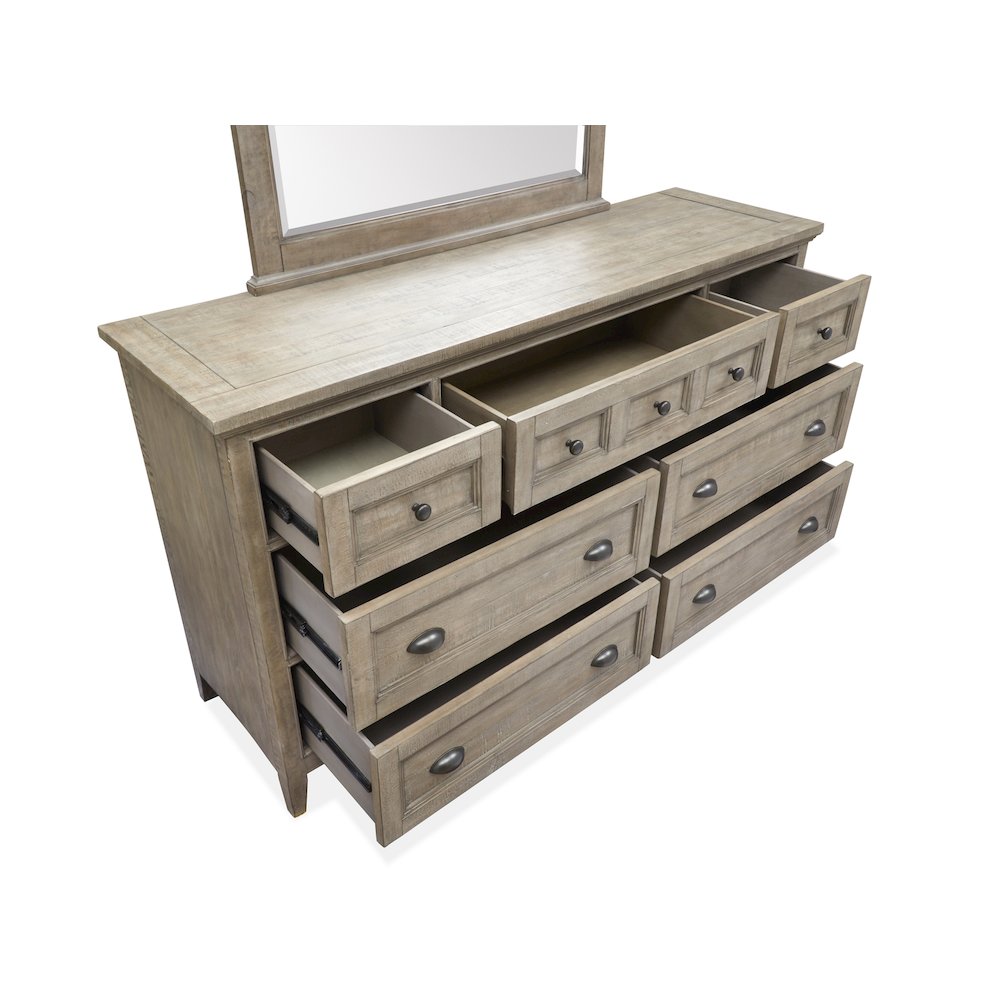 Paxton Place Dovetail Grey Drawer Dresser