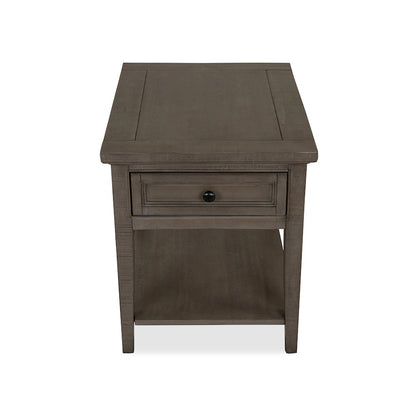 Paxton Place Dovetail Grey Rectangular End Table