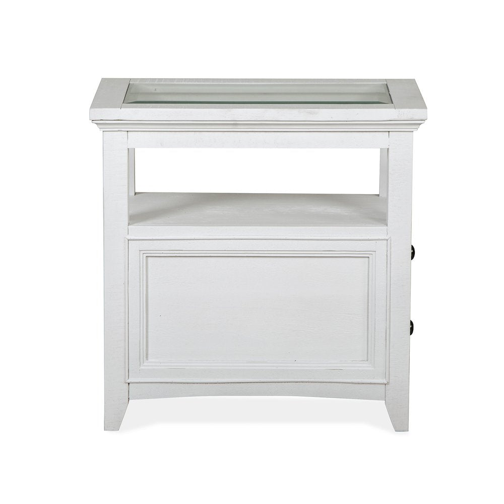 Heron Cove Chalk White Chairside End Table