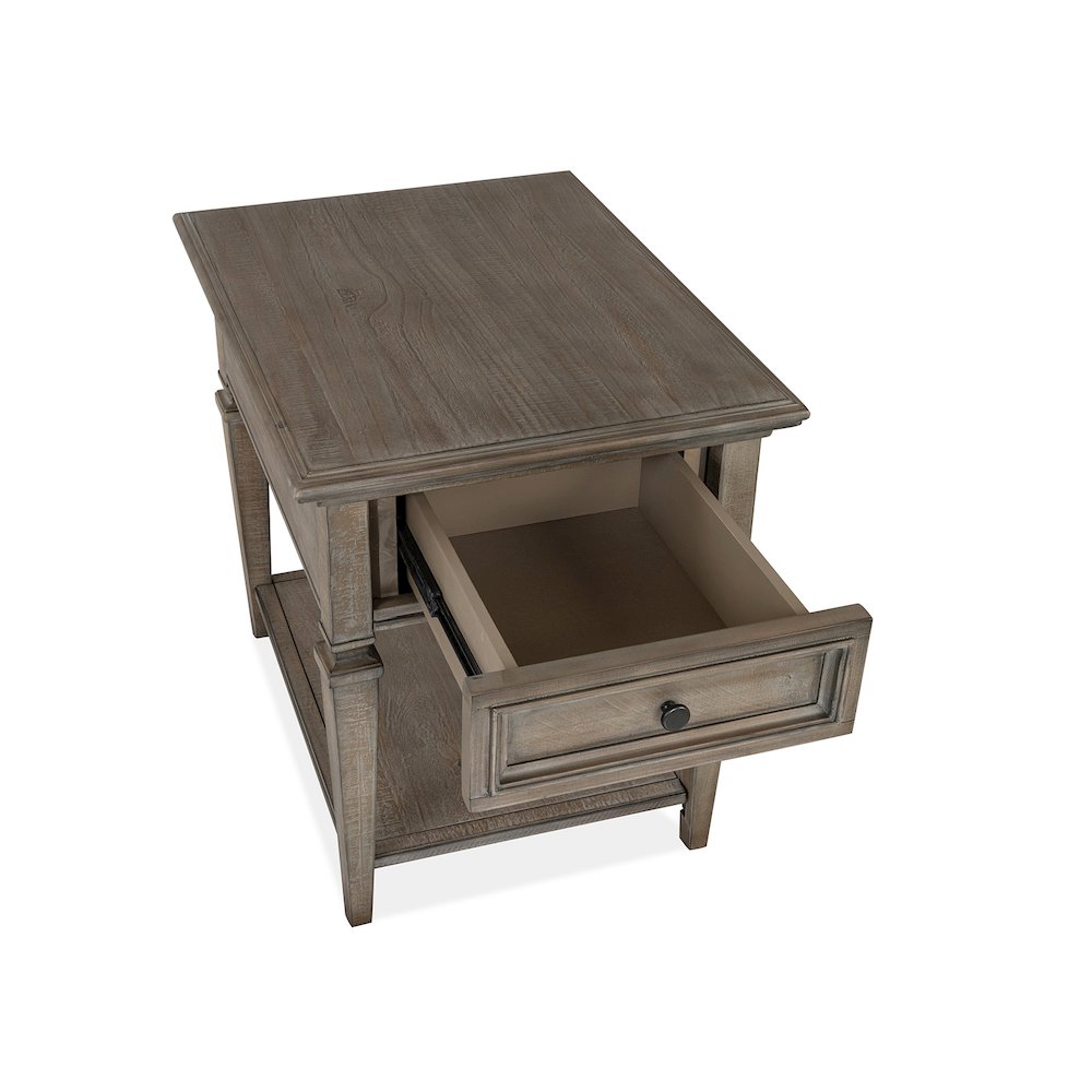 Lancaster Dovetail Grey Rectangular End Table