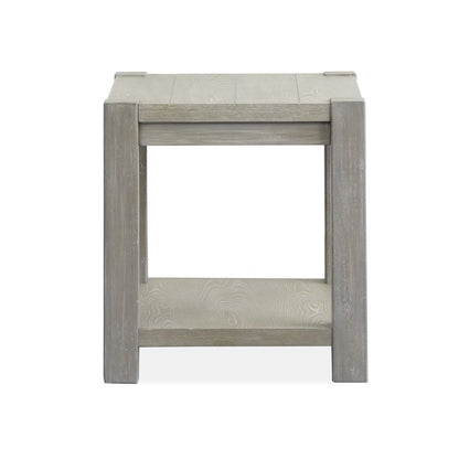 Burgess Calico Grey Rectangular End Table