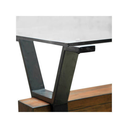 Sawyer Toasted Nutmeg And Smoked Iron Rectangular End Table