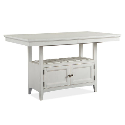 Heron Cove Chalk White And Dovetail Grey Extendable Counter Height Dining Table