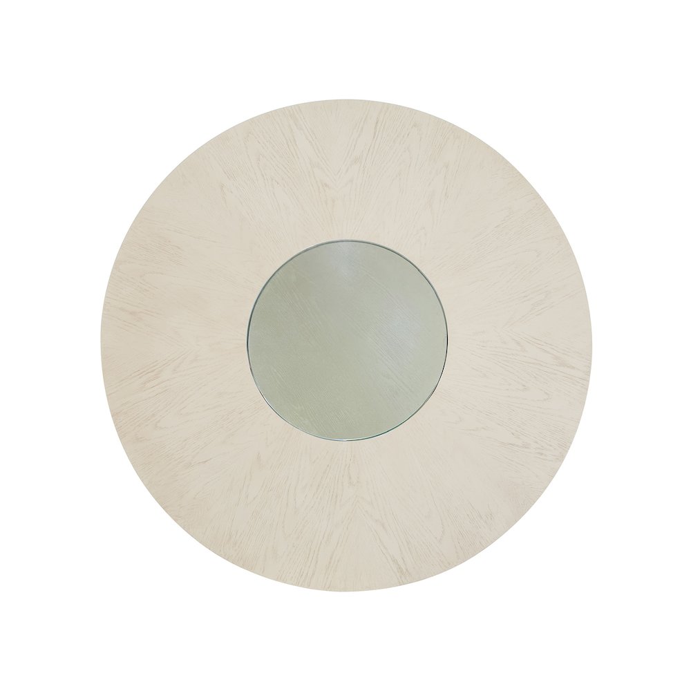 Lenox Warm Silver And Acadia White Round Dining Table