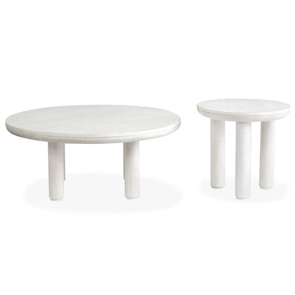 Sunset Cove Moonlight Pearl Nesting Cocktail Table With Casters