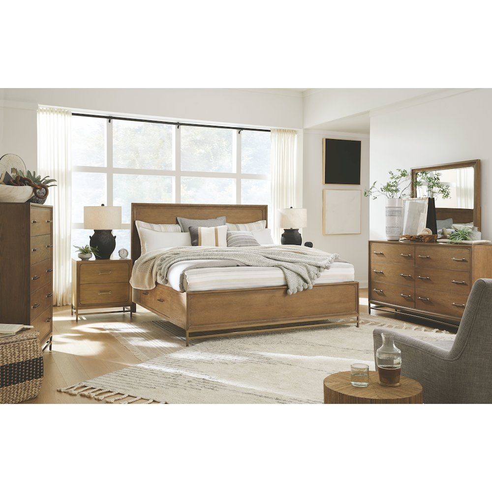 Lindon Belgian Wheat And Coffee Bean Drawer Nightstand