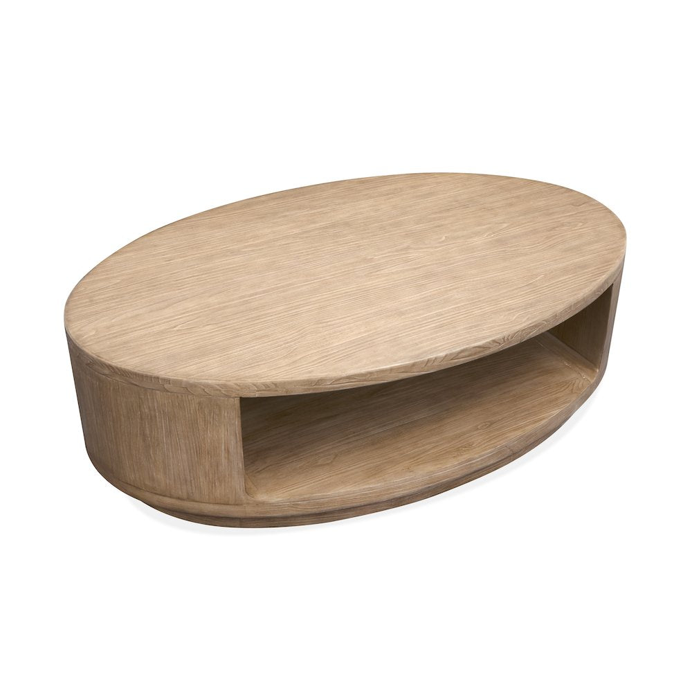 Sanford Chateau Brown Oval Cocktail Table With Casters