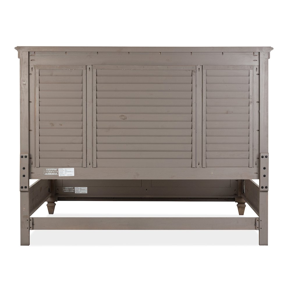 Lancaster Dovetail Grey King Shutter Panel Bed