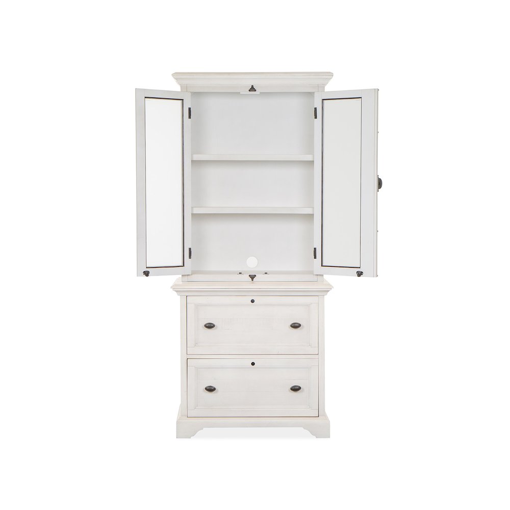 Bronwyn Alabaster Lateral File With Hutch