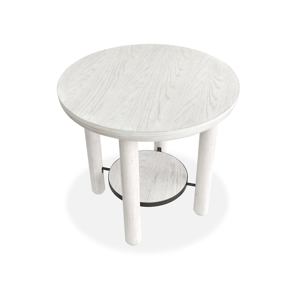 Sunset Cove Moonlight Pearl Round End Table