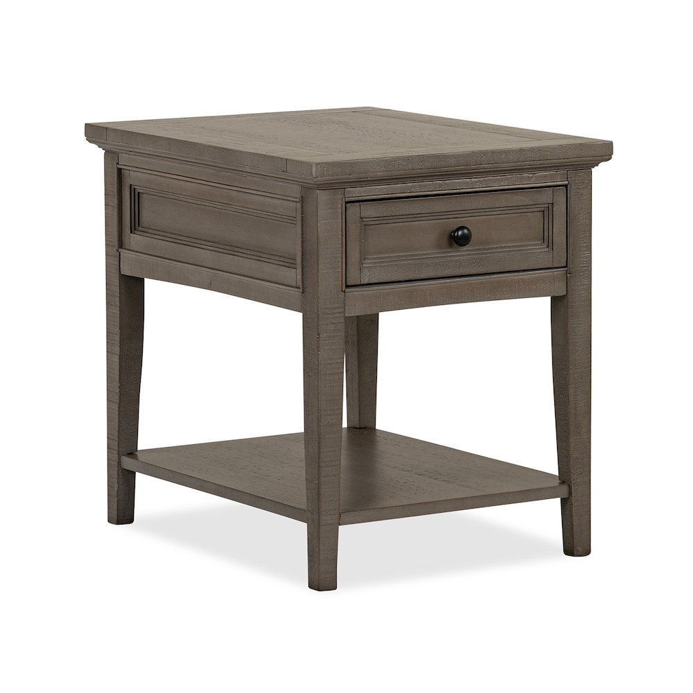 Paxton Place Dovetail Grey Rectangular End Table