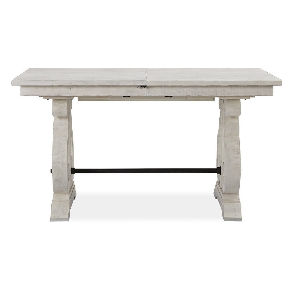 Alabaster And Toasted Nutmeg Extendable Rectangular Counter Height Dining Table