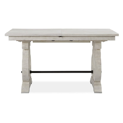 Alabaster And Toasted Nutmeg Extendable Rectangular Counter Height Dining Table