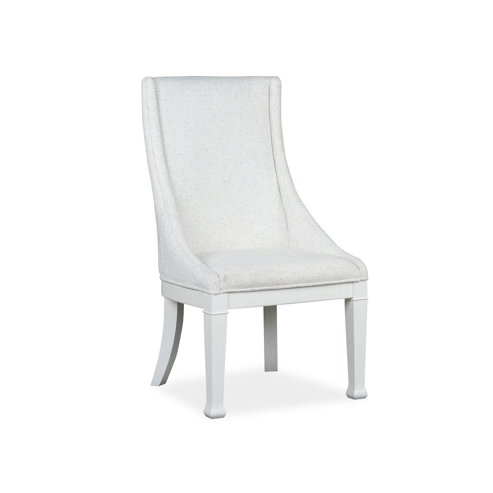Kingston Whisper White And Cerused Nutmeg Upholstered Host Chair Two Pack