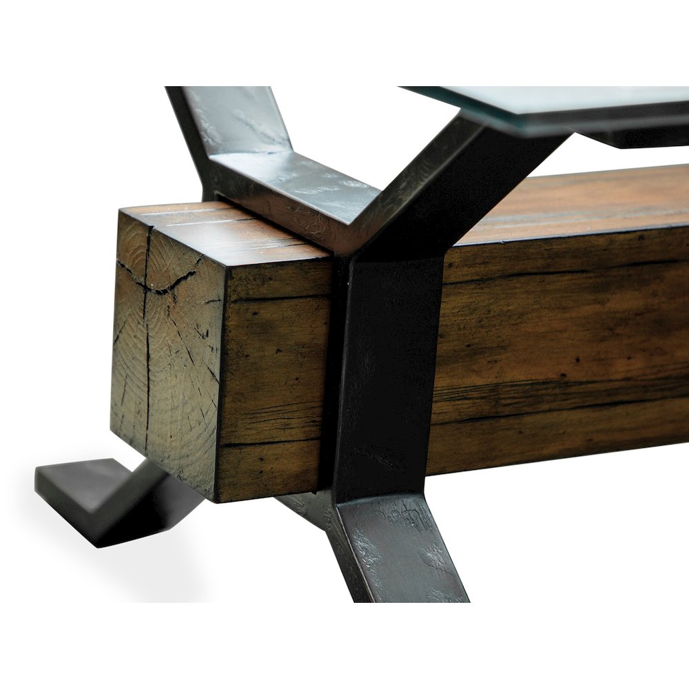 Sawyer Toasted Nutmeg And Smoked Iron Rectangular Cocktail Table