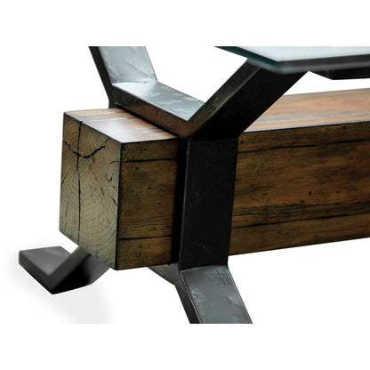 Sawyer Toasted Nutmeg And Smoked Iron Rectangular Cocktail Table