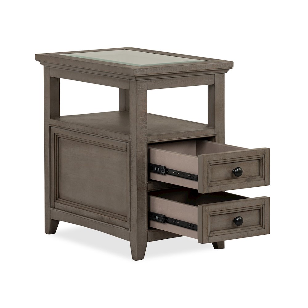 Paxton Place Dovetail Grey Chairside End Table