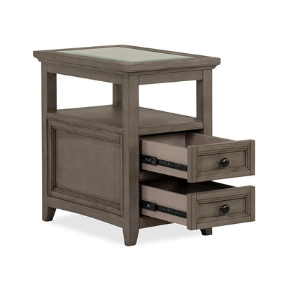Paxton Place Dovetail Grey Chairside End Table